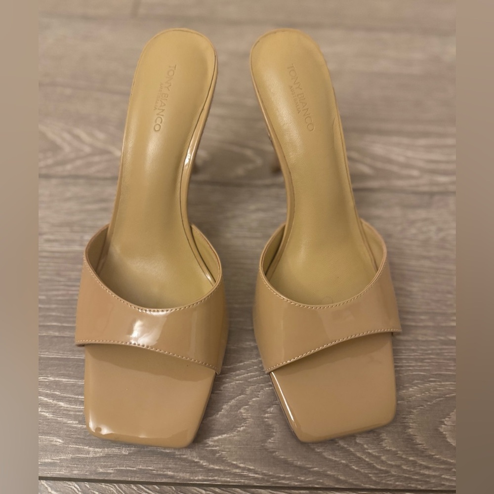 Tony Bianco Nude Patent Heels